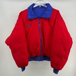 Columbia Vintage Reversible Duck Down Puffer Coat Radial Sleeve‎ Nylon Size XL